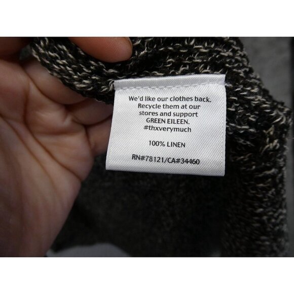 Eileen Fisher LINEN Cardigan Size XS Open Sweater Knit Brown - Picture 4 of 9